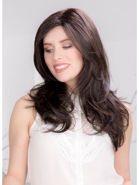Dark Brown Long Remy Human Hair Capless Wig For Lady
