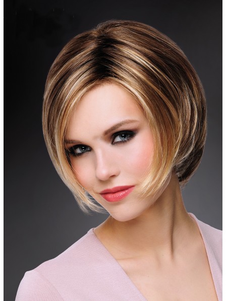 Chic Chin Length Blonde Bob Wig Without Bangs