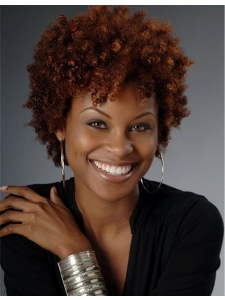 African American red afro short hair wigs