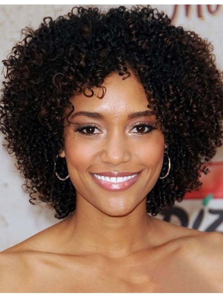 Black American afro curly synthetic wigs