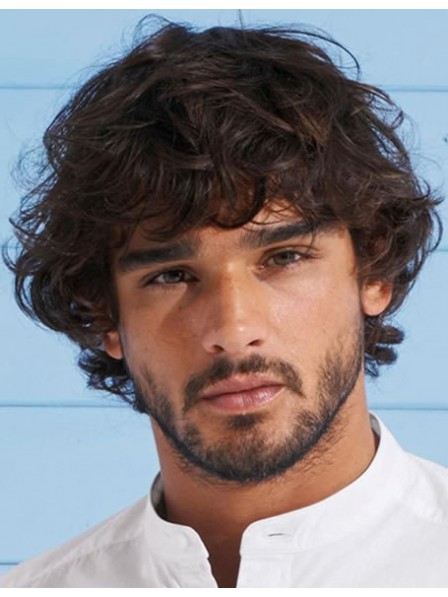 Curly Capless Synthetic Hair Wigs For Men