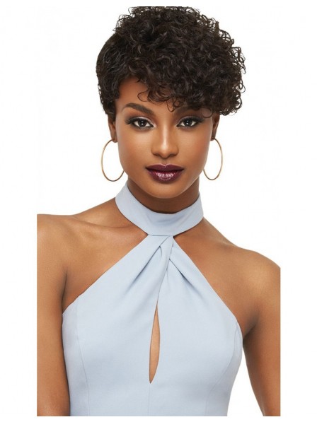 Fluffy afro curly hairstyle women's hair wigs 