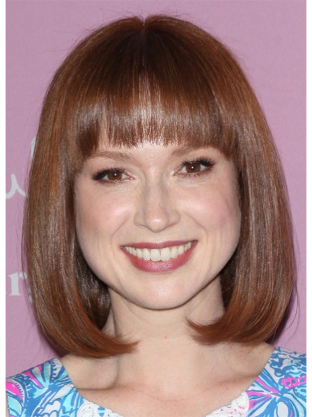 Shoulder Length Bob Synthetic Wig With Bangs