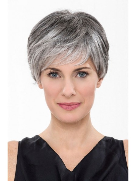 Straight Cropped Synthetic Capless Wig