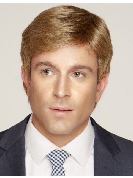 Short Stright Blonde Lace Front Wigs For Men