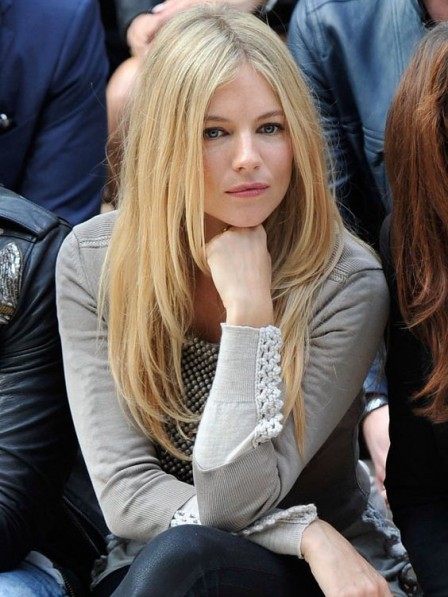 Sienna Miller Long Layered Lace Front Blonde Hair Wig - Rewigs.co.uk