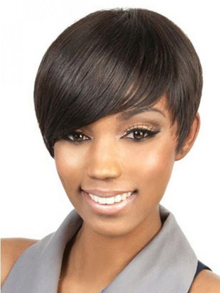Cropped Synthetic Straight Capless Hair Wig