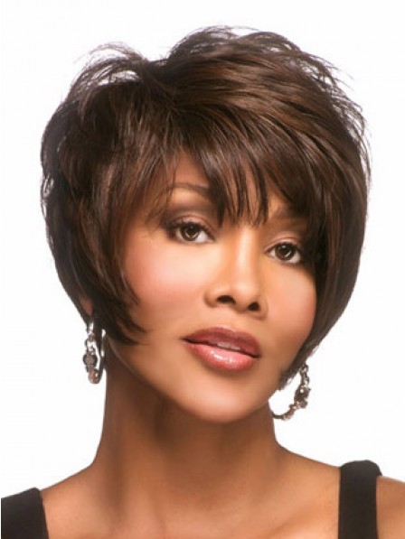 Short Layered Wavy Synthetic Wig With Bangs