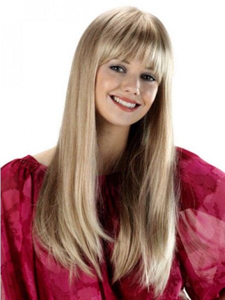 Wigs Long Straight Synthetic Hair Wig For Women With Full Bangs