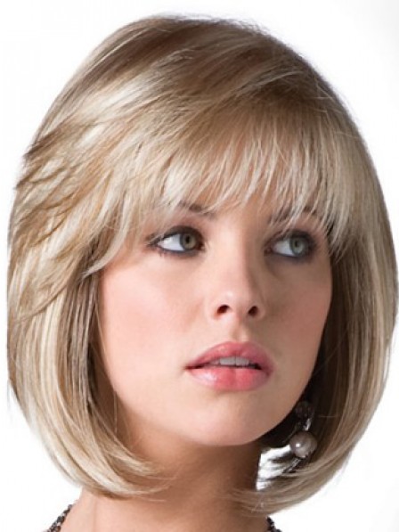 Synthetic Bob Straight Hair Wig With Bangs