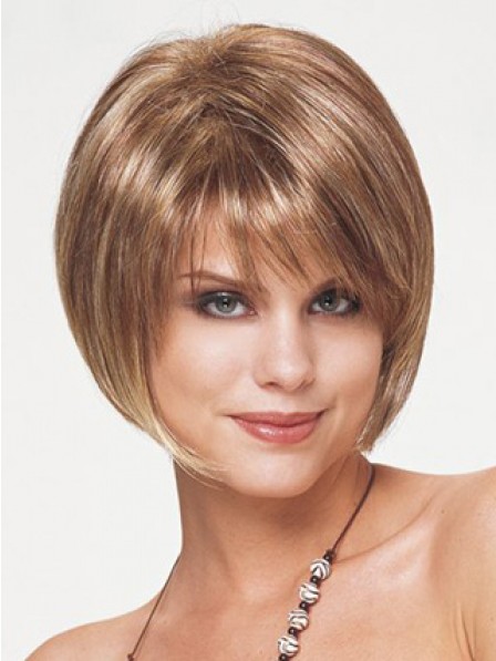 Bob Hair Style Synthetic Straight Wig With Bangs