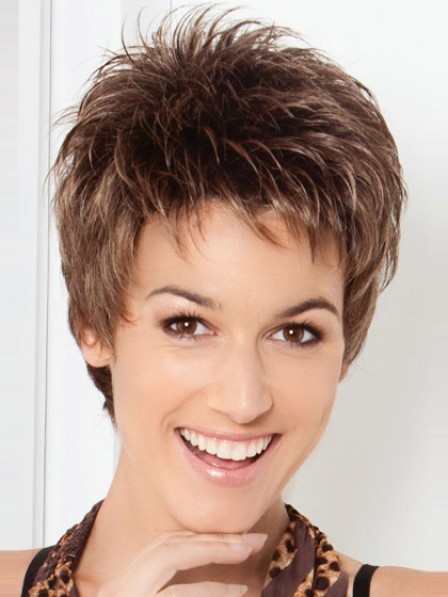 Cropped Pixie Cut Wavy Synthetic Hair Wig For Women 