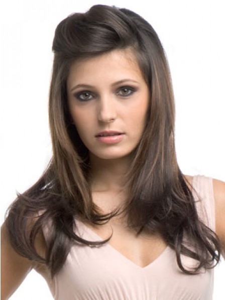 Long Straight Synthetic 3/4 Wig For Women 