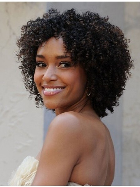 Short Kinky Curly Lace Front Synthetic Wig 