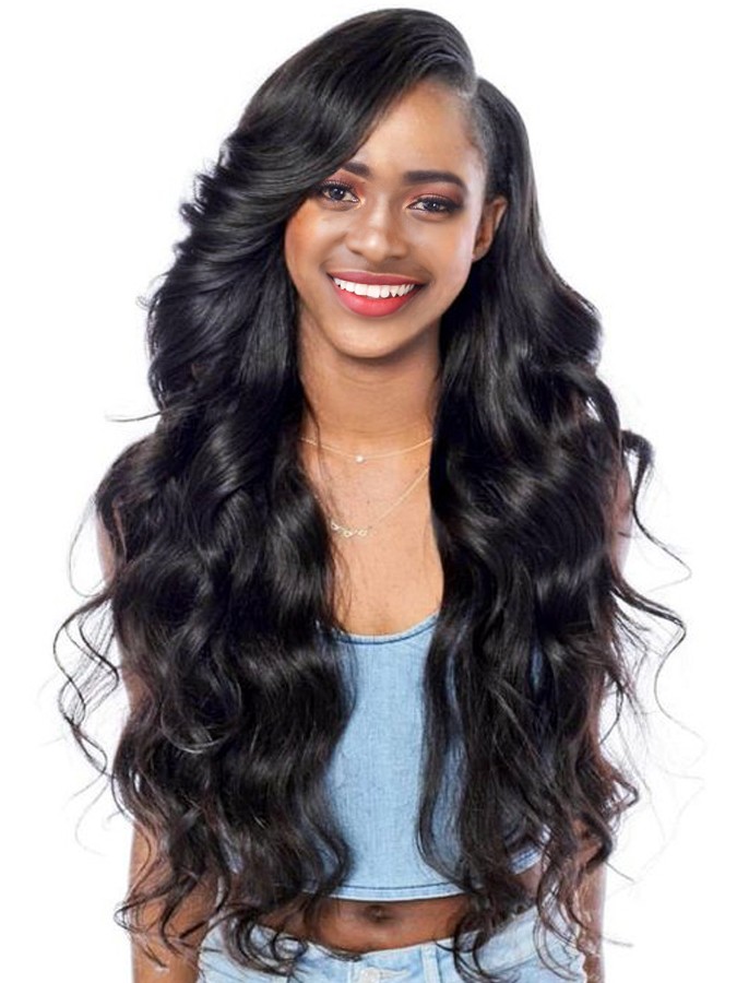 Glueless Lace Front Human Hair Wigs For Black Women Malaysian Body Wave