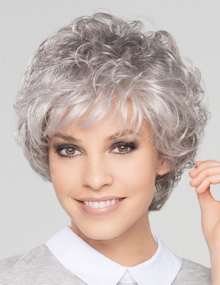 Natural Culry Short Ladies Grey Wig Uk