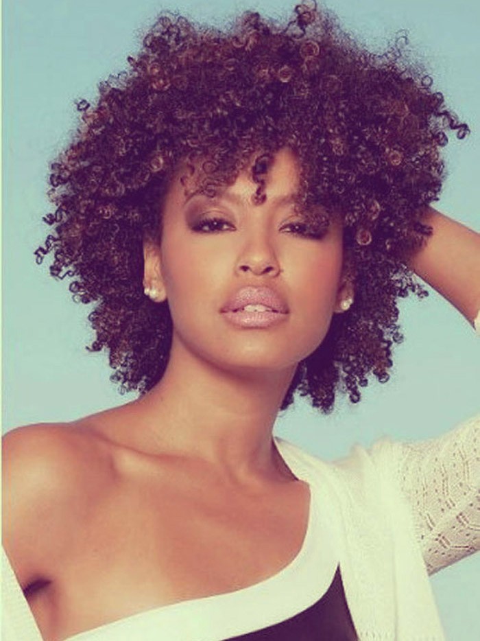 Short curly weave afro hairstyles for black women