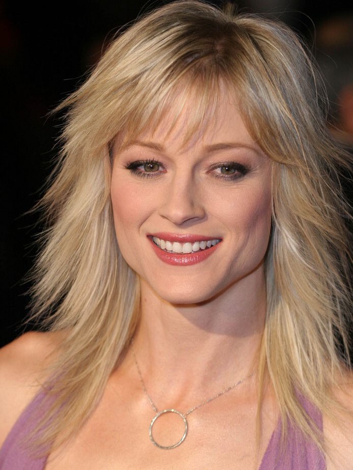 Teri Polo Blonde Lace Front Wig woth Thinned Bangs - Rewigs.co.uk