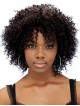 100 human hair curl wig capless fro black women