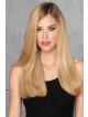 100% Real Hair Wig Long Straight Lace Front Mono Top Wig