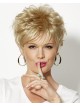 Chic Short Wig With On-Trend Piecey Layers And Lots Of Volume On Top