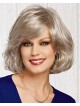Straight Mid-Length Bob Style Wig With Bangs