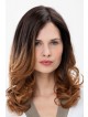 Lace Front Long Human Hair Brown Wig With With Waves