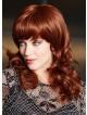 Red Synhtetic Hair Wig with Heavy Bangs