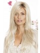 Long Platinum Blonde Lace Front Mono Top 100% Human Hair Wig