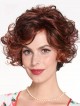 Red Short Curly Synthetic Hair Women Wig