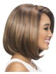 Chic Bob Wig With A Lace Front And Sleek Collar-Length Layers