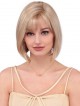 Chin Length Blonde Bobbed Style Wig with Bangs