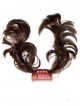 8" Curly Auburn Heat Friendly Synthetic Hair Claw Clip Ponytails