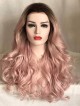 Dusty Rose Lace Front Pink Wig