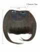 6.5"-9.5" Straight Brown 100% Human Hair Capless Bangs