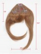 6"-12.6" Straight Auburn 100% Human Hair Capless Bangs