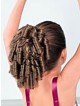 12" Curly Auburn 100% Human Hair Claw Clip Ponytails