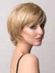 Fashion Short Blonde Real Hair Wigs For Women