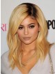 Kylie Jenner Human Hair Blonde Wig with Black Roots