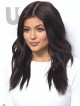 Kylie Jenner Wavy Dark Brown Loose Waves Human Hair Wig Full Lace