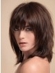 Layered Shag with Full Fringe Middle Length Synthetic Capless Wigs