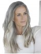 Long Straight Lace Front Silver Grey Hair Wig