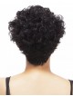 Madern curly black short rinka human hair wigs