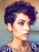 Mid part curly short women synthetic hair style wigs