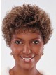 Natural brown curly hairstyle capless wigs
