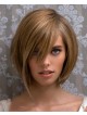 Lace Front Mono Top Straight Human Hair For Women Wig With Bangs