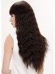 100% Human Hair Long Curly Wig With Fringe