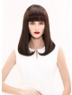 Long Straight Human Hair Wig With Fringe