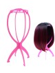 Pink Plastic Wig Stand Holder Mannequin Head Wig Stands