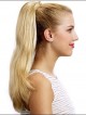 20" Straight Blonde 100% Human Hair Pressure Clips Ponytails